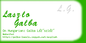 laszlo galba business card